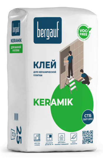 Клей для плитки Bergauf Keramik. РБ. 25 кг.